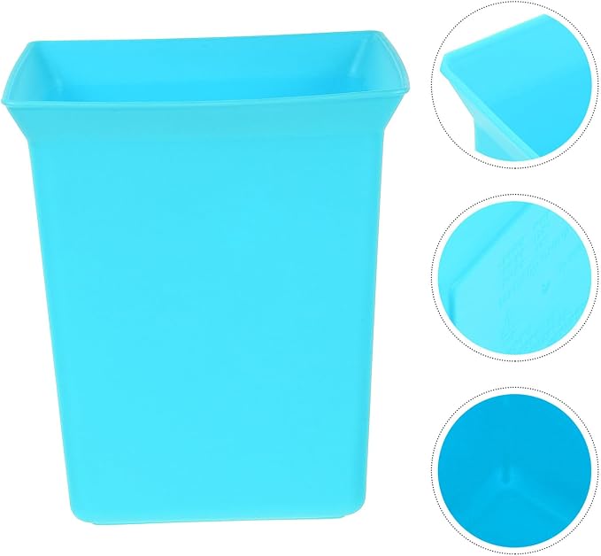 ULTECHNOVO Plastic Storage Basket for Housekeeping Cleaning Supplies Organizer with Handle Sky Blue Portable Utility Bin for Bathroom and Room Storage