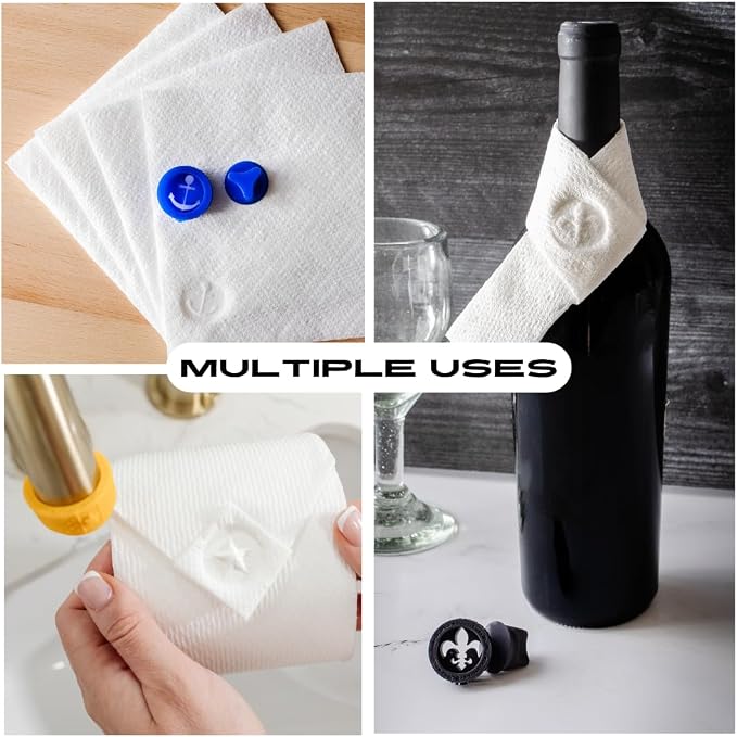 Toilet Paper Stamp Royalty (Fleur de Lis) - Add a Unique Personal Touch to Your Bathroom Decor! Enhance Your Home Decor. Ideal for Housekeeping, Hotels, Rentals, Home Staging Decor