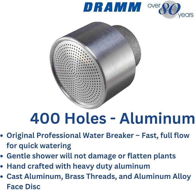 Dramm 12342 400DC Nozzle, Metallic Aluminum, Twin