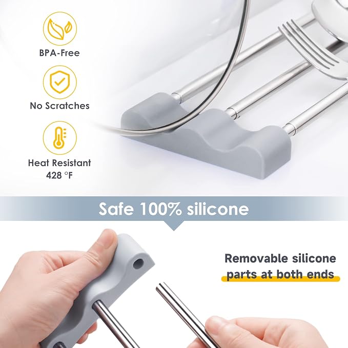 Tomorotec Adjustable Over-The-Sink Kitchen Rack, BPA-Free, Gray | Holds 16.5 Lbs; For Dishcloths, Sponges, and Brushes - Heat-Resistant Stainless Steel with Slim, Expandable Design