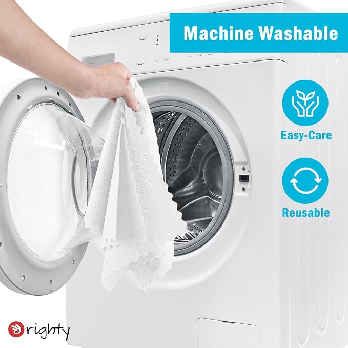 Orighty Microfiber Cleaning Cloth Bulk, 150 Pack Shop Towels 12x12in, White | Reusable Microfiber Towels for Cars, Shop Rags, Multi-Purpose Lint Free Cleaning Rags for Home & Kitchen
