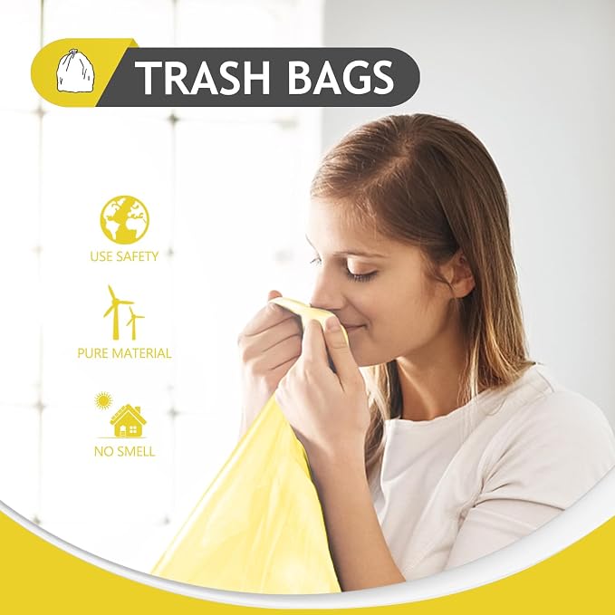 Teivio Medium Colorful Trash Bags 8 Gallon 80 Count Kitchen Garbage Bags | Fit 25-30 Liters,6,7,8,9Gal,Multicolor Small Plastic Waste Basket Bins Can Liners for Home Bathroom Office Car,Unscented