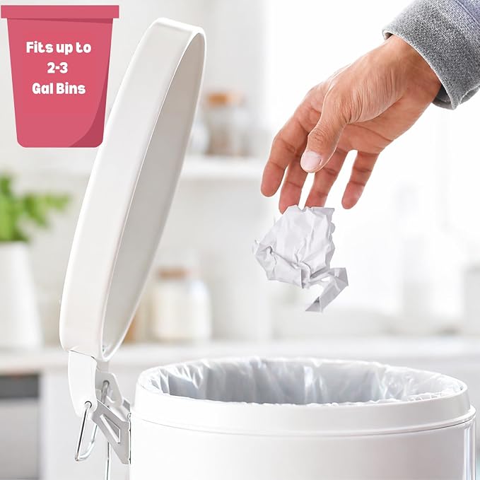 2.6 Gallon Scented Trash Bags with Handles (300 Bags) Small Bathroom Garbage Bags Wastebasket Can Liners for Home Office Bins (Cherry Blossom, 300 ct.)