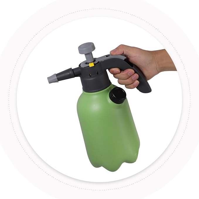 UPKOCH Pressurized Spray Bottle Handheld Pump Sprayer 2l Garden Manual Sprayer for Indoor and Outdoor Plant Watering with Mint Green Body