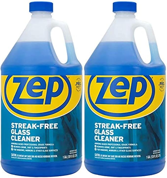 Zep Streak-Free Glass Cleaner - 1 Gallon - (Case of 2)