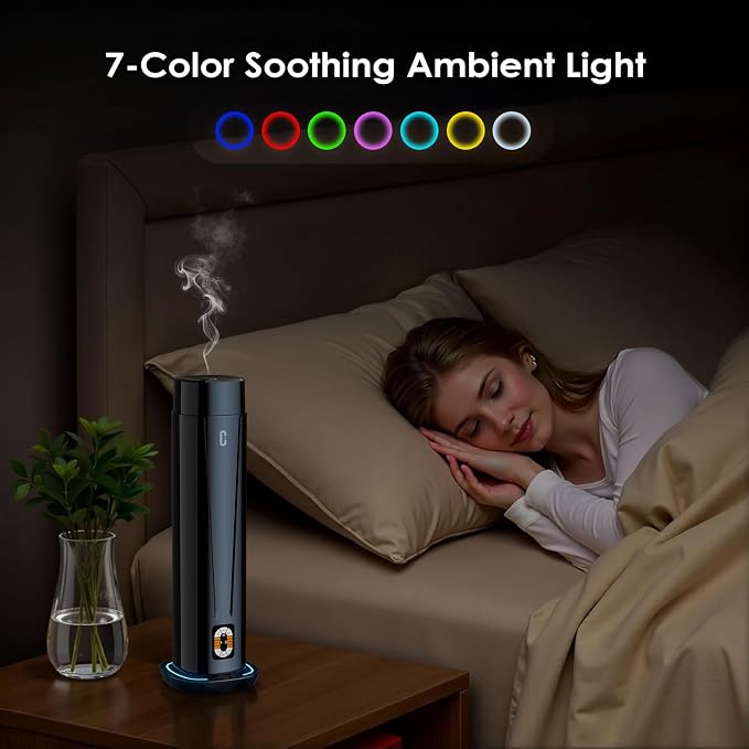 Waterless Scent Diffuser, Essential Oil Diffuser for Home, Office, Hotel | 1200 Sq Ft Coverage, Quiet Aromatherapy Diffuser with LED Light & Timer, Air Scent Diffuser Starter Kit