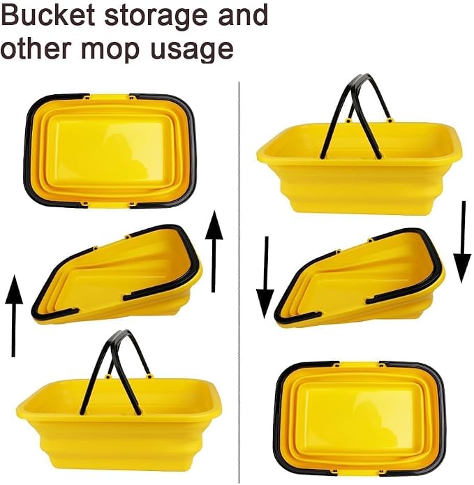 Window Cleaning Kit with 10L Collapsible Bucket | Includes a 56-inch windshield squeegee for car, home and outdoor window cleaning