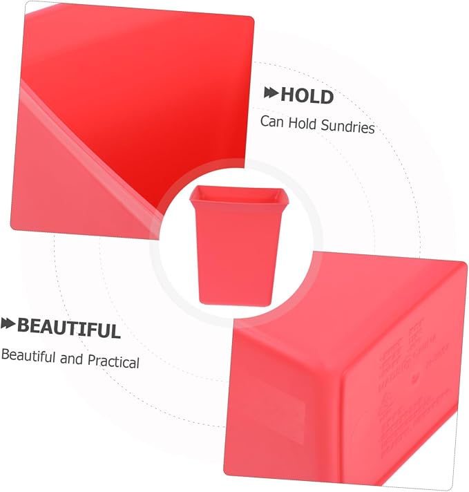 Hemobllo Portable Plastic Storage Caddy Organizer Bin for Cleaning Supplies Compact Utility Basket for Hotel Housekeeping Design Versatile Storage Red