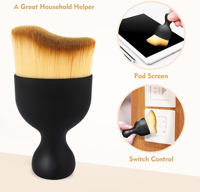 Car Interior Cleaning Brush Car Duster Interior with Ultra Soft Bristles | Auto Detailing Brushes Dusting Car Accessories for Dashboard, AC Vents, Leather, Scratch-Free (1Pack)