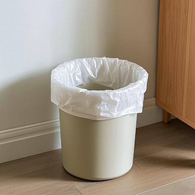 Small Trash Bags 4 Gallon - 100 Count 4 Gallon Trash Bag, Unscented Small Garbage Bags Bathroom Trash Bags, White 4 Gal Trash Can Liners