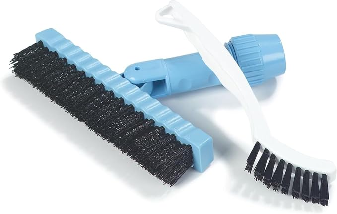 SPARTA Grout Brush with Stiff Nylon Bristles, 8 Inch, White, 24-Pack | Flo-Pac, Stiff Crimped Nylon Bristles, 2.75-Inch Brush Section, Narrow Crevices, BPA Free