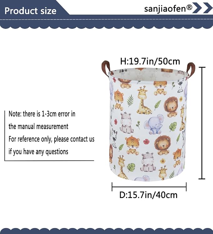 Kids Laundry Hamper,Baby Laundry Basket Animal Storage Baskets for Kids Room Decor,Nursery Hamper,Bedroom,Toy Organizer,(Cute Animal)