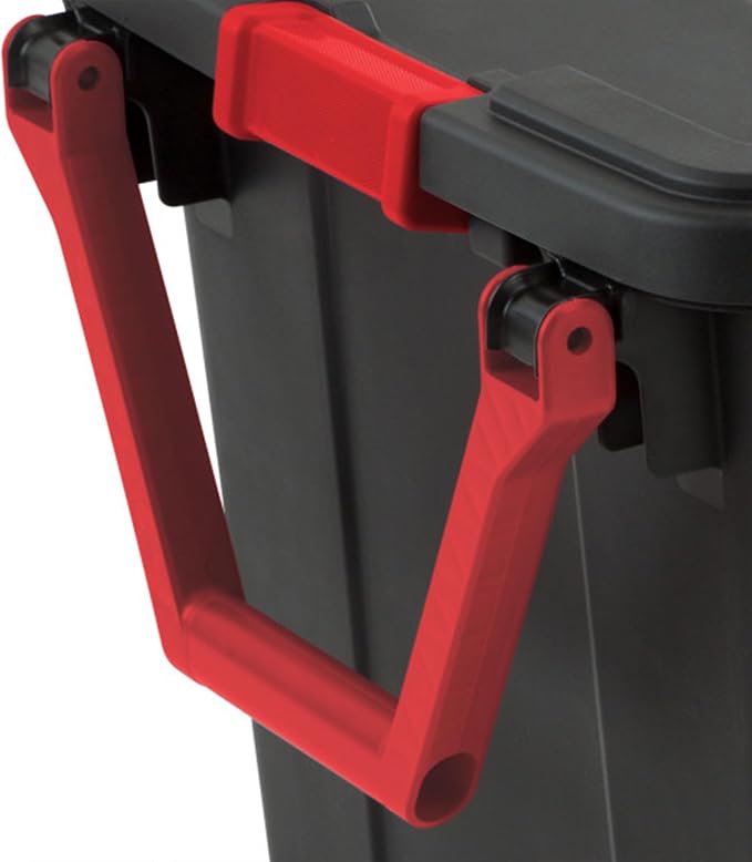 Sterilite Industrial Storage Tote w/Wheels for Garage, 40 Gallon, 8-Pack | Heavy-Duty and Stackable Utility Box Containers for Home, Office, and Basement Organization, Black