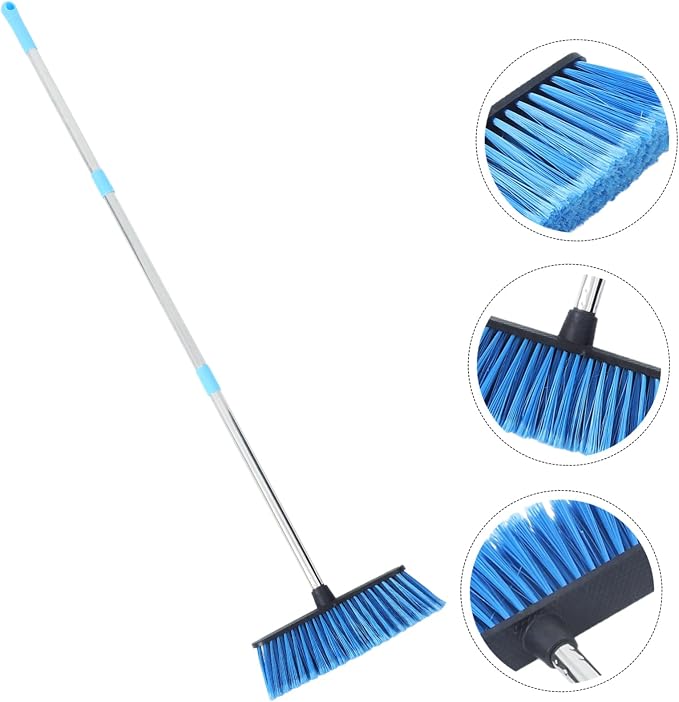 VALICLUD Long Handle Broom for Home Cleaning Versatile Indoor Outdoor Cleaning Tool with Soft Bristles for Efficient Dust Collection for Kitchens Yards Garages and More