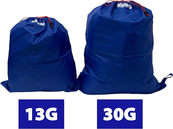 blubag Reusable Recycling Bag, 30-Gal Tall Utility, basic edition – Paracord Drawstring, Cinch Hardware, Dump Handle, 1-Pack