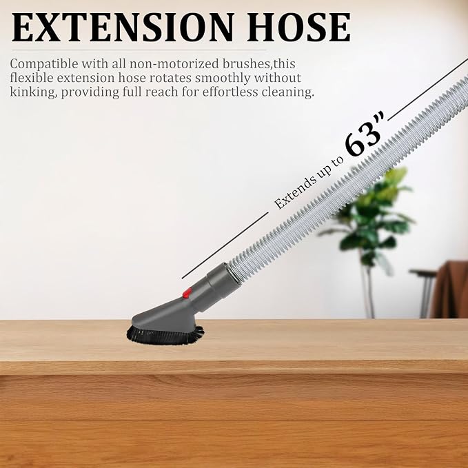 Fullclean Flexible Extension Hose for Dyson Cordless Vacuum Cleaner | Compatible with V15 V15s Gen5 V12 V11 V10 V9 V8 V7 Detect Outsize Slim Accessories Tool Replacement Parts Attachment