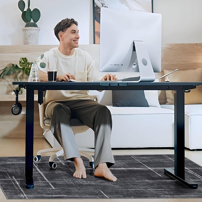 Office Chair Mat for Hardwood Floor&Tile Floor,48"X 60" | Heavy Duty Desk Chair Mat for Hard Floors,Under Desk Rug for Rolling Computer Chair,Anti Slip,Low Pile Carpet Floor