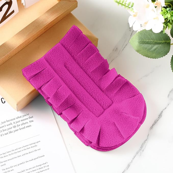 Zubebe 6 Pcs Reusable Duster Refills Fleece,Peach Red | Soft Polyester Fiber Flat Duster Refill Multi Surface Washable Cleaning Pad Tools for Home, Blinds, Car, Pet, Furniture, Fans