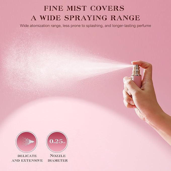 kuangre 10ml Atomizer Perfume Spray Bottle, Empty Cologne Dispenser, Portable Sprayer Travel Essentials for Many Scenes Gifts.