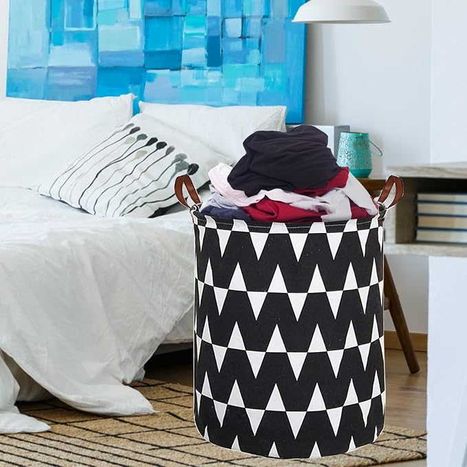 Collapsible Laundry Basket in Bedroom Waterproof Laundry Hamper in Bathroom Large Laundry Bag in College Dormitory Cloakroom Livingroom Nursery Toy Bin (Laundry Hamper-Livingroom-009)