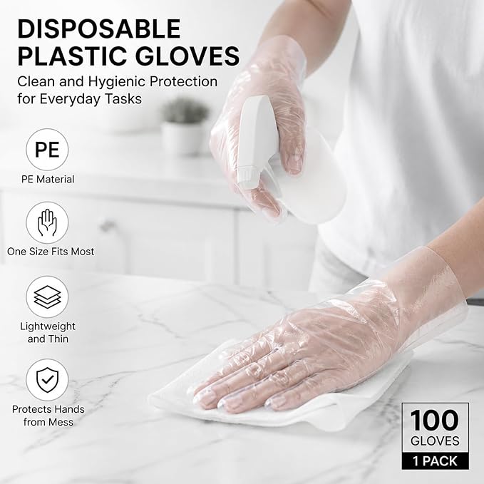 Cleaning Caddy Bag, Cleaning Supplies Organizer, Storage Basket with Handle | Portable Multifunctional, Foldable, Black, Suitable for Household Outdoor Storage, Comes with 100 Disposable Gloves