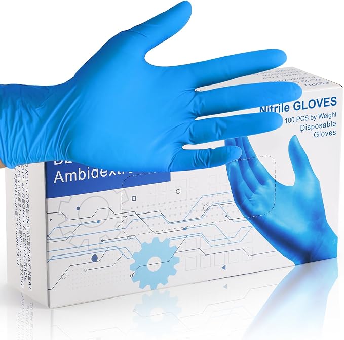 PEIPU Nitrile Disposable Gloves,Powder Free, Cleaning Service Gloves, Latex Free