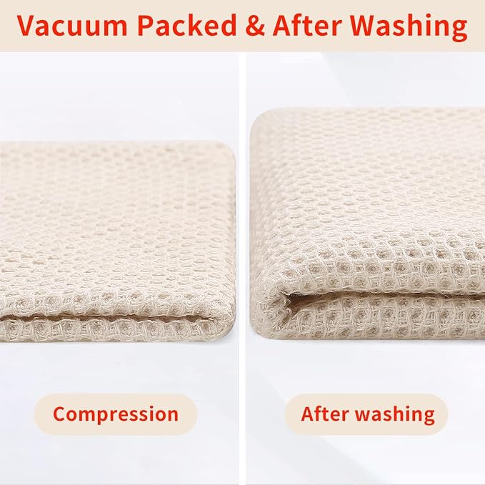 Homaxy 100% Cotton Waffle Weave Kitchen Dish Towels 18-Pack, Mixed Color | 13 x 28 Inches, Ultra Soft Absorbent Dish Towels, Quick Drying Cleaning Towels
