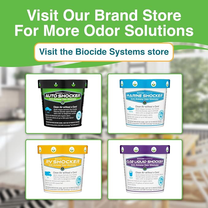 Biocide Systems Room Shocker Smoke Odor Eliminator for Homes, 4 Pack