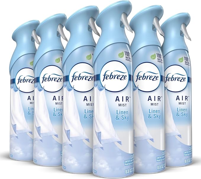 Febreze® Odor-Fighting Air Fresheners, Linen Sky™, 8.8 Oz, Carton Of 6 Fresheners