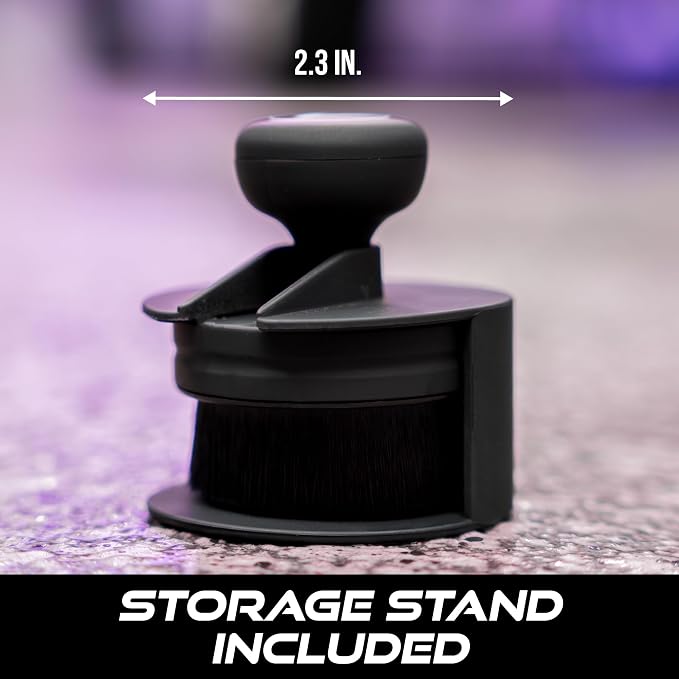 VIKING Tire Shine Applicator Brush for Car Detailing, with Stand, 2 Pack | Automotive Tire Dressing Applicator Brush, For Car Detailing and Car Wash Kit, Storage Stand Included