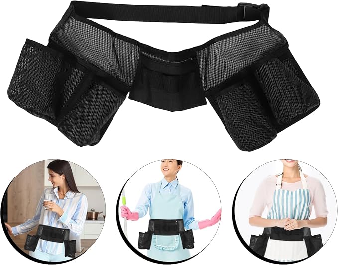 Multi-pocket Tool Organizer Belt Pouch for Men, Portable Waist Bag with Belt Clip, Utility Tool Storage for Housekeeping and Construction Workers