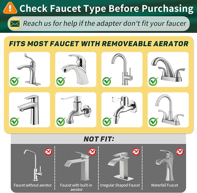 CECEFIN Kitchen Faucet Hose Attachment, 4-Mode ON/Off Spray Head w/Filter | 4.9Ft Stainless Steel Hose, Water Saving Aerator w/ 3-Way Diverter Valve, for Laundry/Bathroom Sink Hair Washing Pet Shower