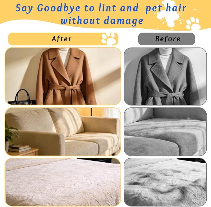 5-Finger Pet Hair Removal Glove Reus Sofa Carpet Car Seat Black 1pc