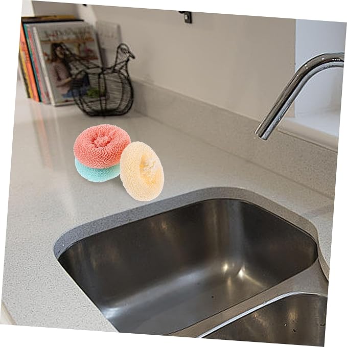 Veemoon 10pcs Non-Scratch Kitchen Dish Scrubbers Scouring Pads for Pots Pans Utensils Scratch-Resistant Plant Cleaning for Daily Dishwashing
