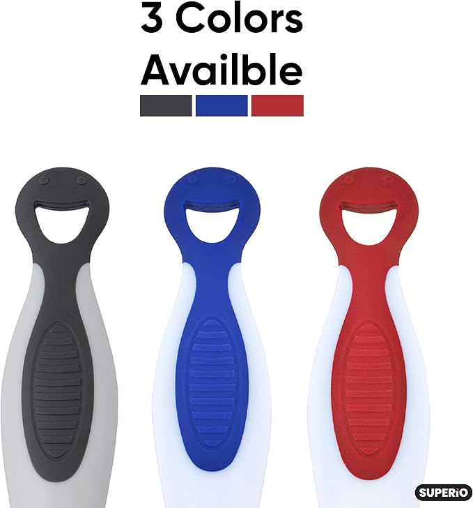 Superio 6” Window Squeegee with Grip Handle and Hanging Hook. (Blue)