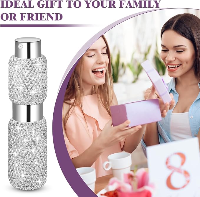 Portable 8ML Cologne Luxury Perfume Travel Refillable Bottle, Travel Size Perfume Refill Atomizer Bottle,Mini Spray Bottle Empty for Refill