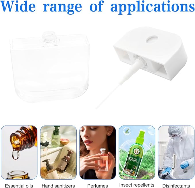 6 Pcs Clear Spray Bottles, Portable Card Spray Bottles, 38 ML Refillable Plastic Perfume Atomizer Vials, Suitable Perfume, moisturizing water, hand sanitizer