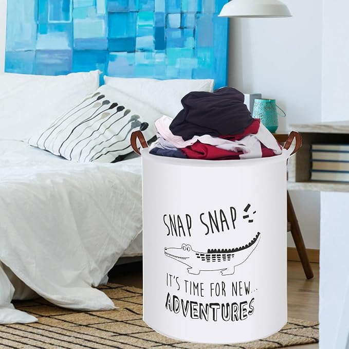 Collapsible Laundry Basket in Bedroom Waterproof Laundry Hamper in Bathroom Large Laundry Bag in College Dormitory Cloakroom Livingroom Nursery Organizer Toy Bin