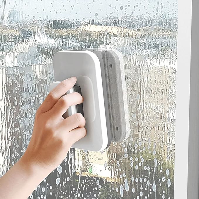 Magnetic Window Wiper Cleaner, Double Glazed Magnetic Window Cleaner Adjustable Double-Side Glass Cleaning Accessory for Home High-Rise Glass Use