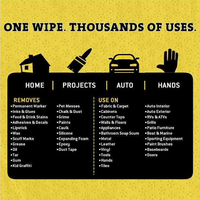 Tub O' Towels TW90 Heavy-Duty 10" x 12" Size Multi-Surface Cleaning Wipes, 90 Count Per Canister, 6 Pack