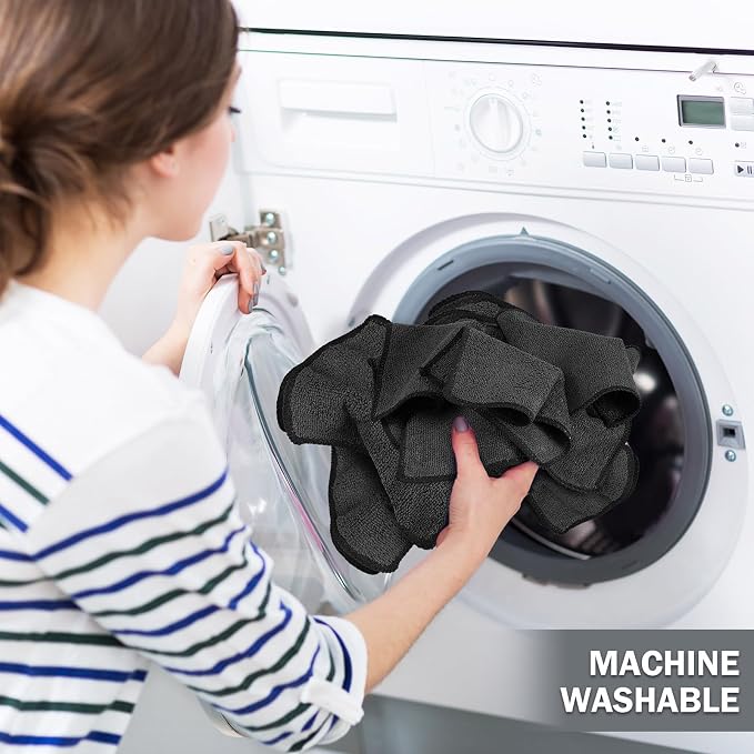 30 Pcs Dry Erase Cloth,6 X 6 Inch,Black | Cleaning Rags Reasonable Whiteboard Cloth Kitchen Towels Microfiber Towels Cars Wash