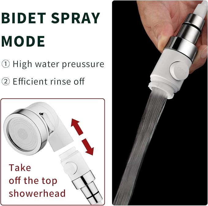 ZCONIEY Sink Faucet Sprayer Attachment, Shower Head Attaches To Tub Faucet, Dog Bathing Hose Shower Set for Laundry Bathroom Kitchen