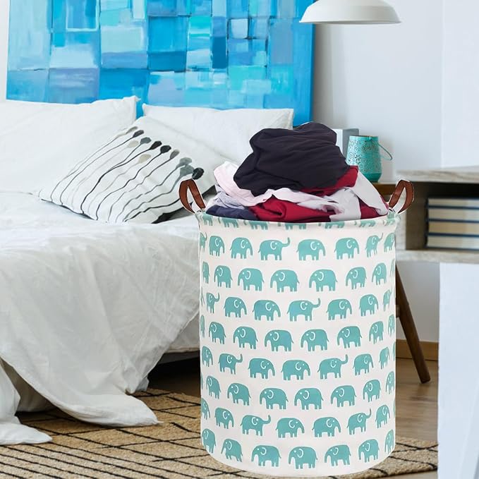 Collapsible Laundry Basket in Bedroom Waterproof Laundry Hamper in Bathroom Large Laundry Bag in College Dormitory Cloakroom Livingroom Nursery Organizer Toy Bin