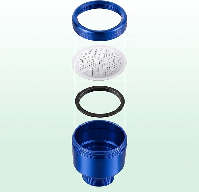 Dreyoo 1 Pack Water Nozzle with 3000 Tiny Holes, 3/4'' Aluminium Alloy Garden Hose Shower Head with PTFE Thread Seal Tape for Outdoor Watering Flowers, Plants, Greenhouse, Nurseryman (2.36'',Blue)
