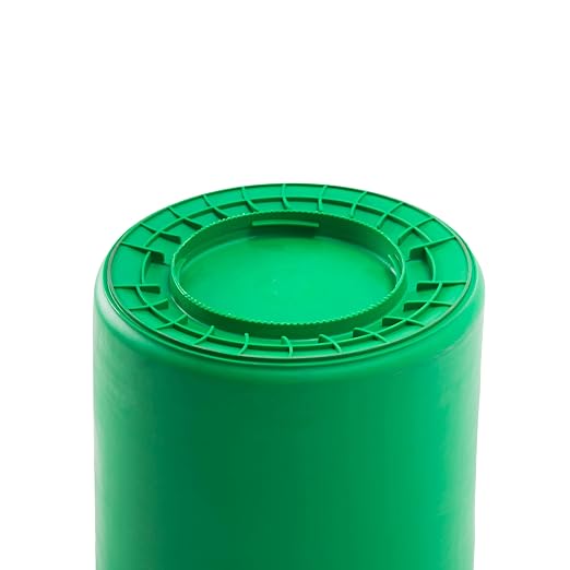 PRO&Family 32 Gallon Green Round Commercial Trash Can/Ingredient Bin Recycling Bin Kitchen Garbage Can Office Garbage Can Trash Barrel Plastic Barrel Yard Waste Bin Outdoor Trashcan