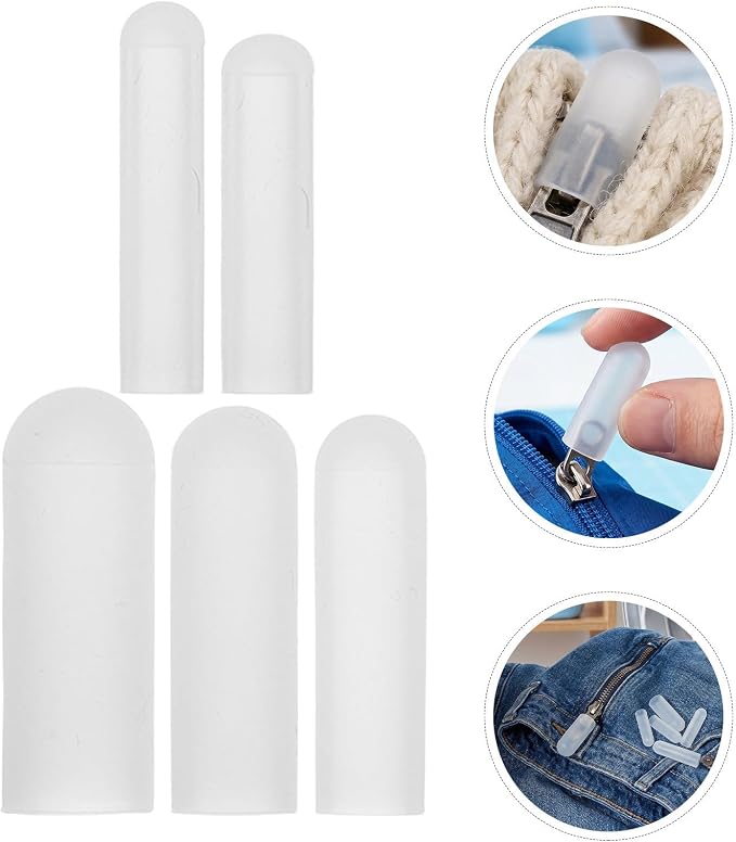100pcs Silicone Zipper Covers for Laundry Care, Multi-Size Zipper for Washer and Dryer, Washable and Scratch Shielding Laundry Room Accessories