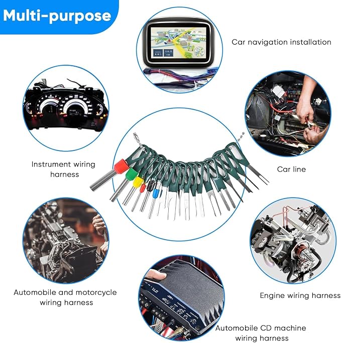 Terminal Removal Tool Kit 92 Pcs Depinning Tool Electrical Connector Pin Removal Tool Kit Pin Extractor Tool Set Wire Terminal Release Tool for Automotive Car Household Devices