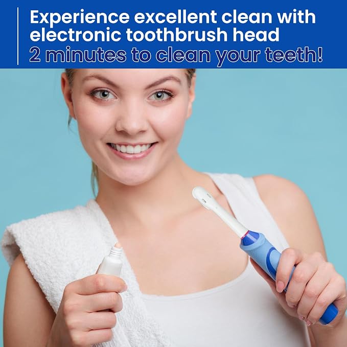 Ronsit Tooth Brush Heads Compatible with Oral B- Dual Clean Design 16-Pack | Double Clean Replacement Brush Heads, Compatible with Braun Oral-B Dual Clean Electric Toothbrush Pro 5000 5500 6000 7000