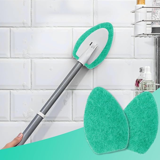 Compatible with Scotch Brite tub and Tile Scrubber Refill. (Green) 3 Pack | tub and Tile Scrubber Replacement