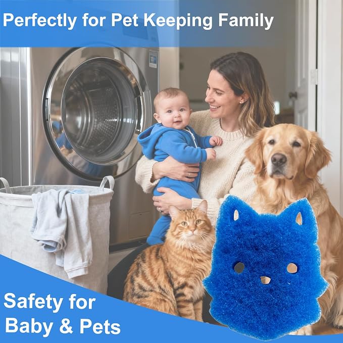 Pet Hair Remover for Laundry, 6PCS Reusable Dog & Cat Hair Remover Tool | laundry pet hair catcher,Removes Pet Fur, Hair, Lint, Dander From Clothes &Washing Machine.